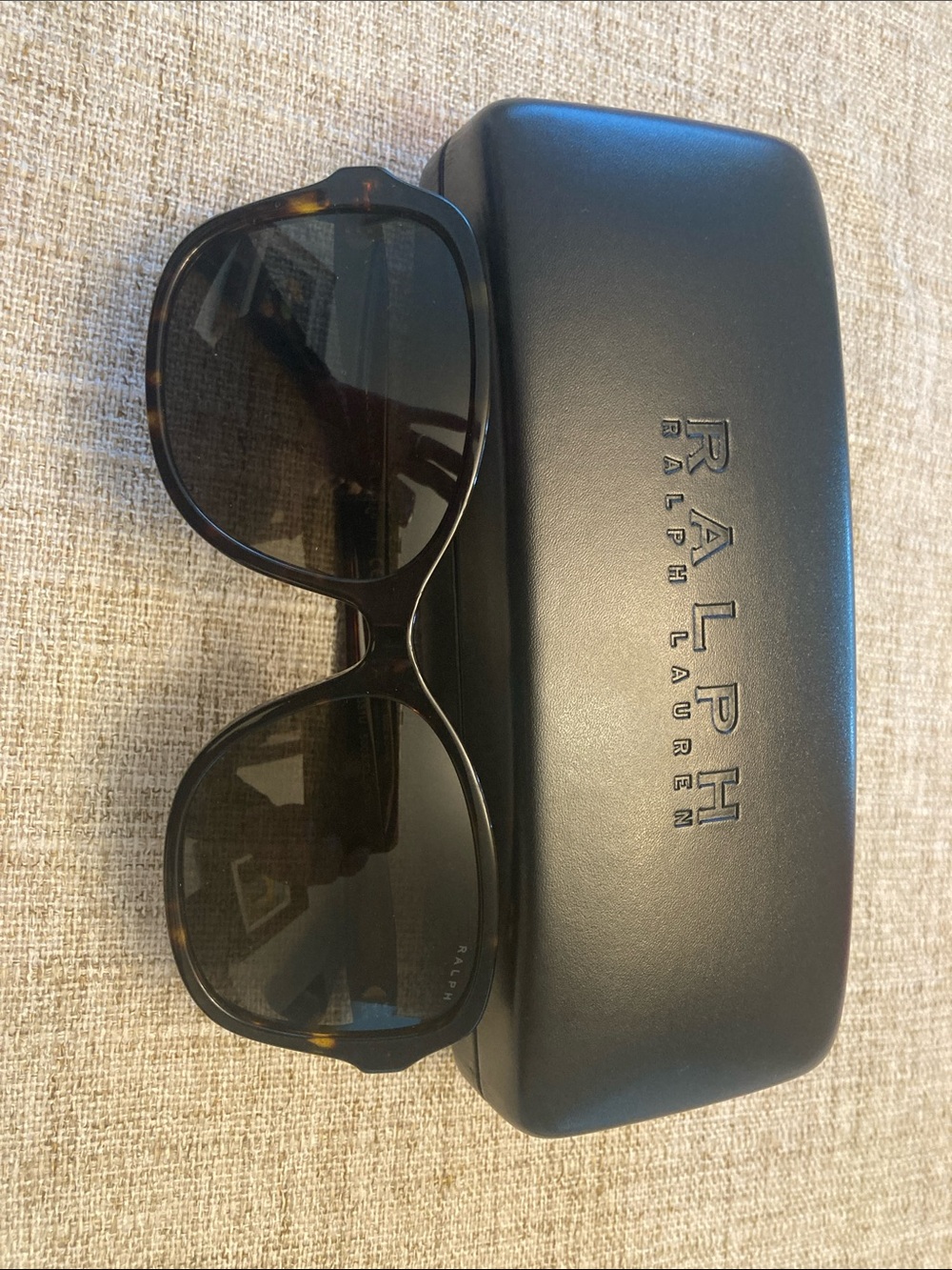 Ralph Lauren Tortoise Frame Sunglasses with Dark Brown Lenses